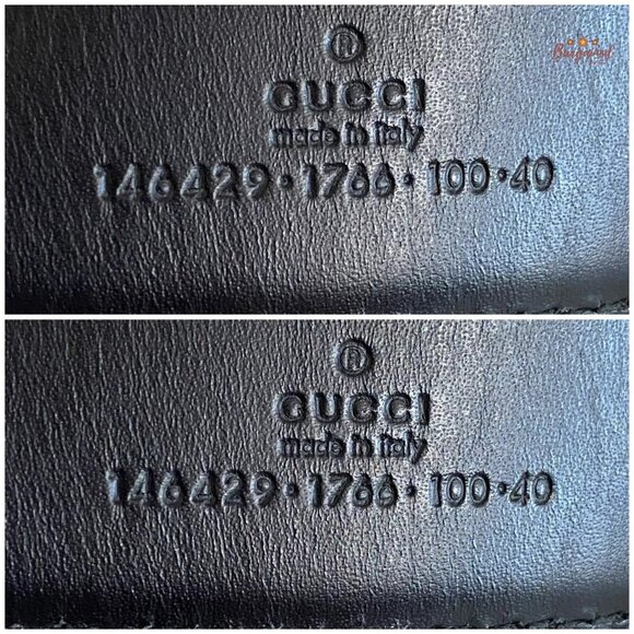 Authentic Gucci Black Monogram Guccissima Leather Silver Buckle Belt 100/40 - Picture 7 of 12